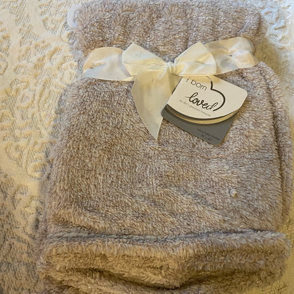 Born Loved Luxury Baby Blanket 30”x40”